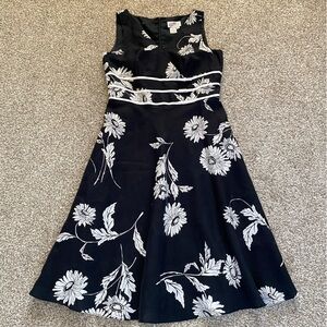 Adrianna Papell Linen Midi Dress Size 8